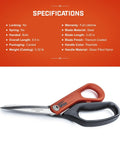 All Purpose Heavy Duty Tradesman Shears Eight And A Half Inch Stainless Steel Utility Scissors with specifications