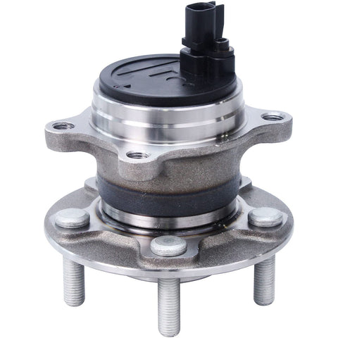 Close-up of a rear wheel bearing hub from the Rear Wheel Bearing Hubs Assembly Kit For Ford Focus 2012-2018 Without Active Park Assist.