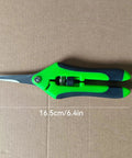 1 Pack Garden Scissors And Shears 6.4 Inch Steel Pruners For Plants Flowers Weeds Fruit Trees And Vegetables With Green Handle