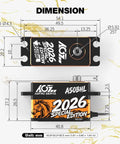 Low Profile Brushless RC Servo With 19Kg Torque, 0.073s Per 60 Degrees At 8.4V, Programmable, 25T Metal Horn, A50BHL 2026 Special Edition
