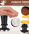 Professional 13 Piece Espresso Kit Featuring 51 Mm Tamper And Wdt Tool For Badass Shots with calibrated spring-loaded espresso tamper.