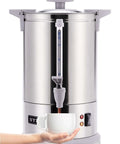 Commercial Grade Stainless Steel Percolator Coffee Urn For Catering 100 Cup 16 Liter 4.2 Gallon Hot Water Vessel