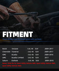 Mechanic working on engine with fitment guide for Chevrolet Traverse 3.6L Fuel Pump Replacement For GMC Acadia 3.6L 2009-2016