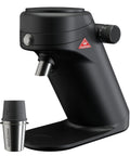 Game Changing Single Dose Coffee Grinder With 64 Millimeter Flat Burrs Stepless Adjustment in sleek black design for home use.
