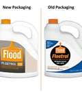 New and old packaging of Floetrol Latex Paint Additive For Superior Coverage And Extended Wet Edge, Non Thinning Conditioner, 2 Gallon.