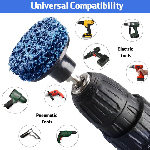 53 Piece Quick Change Strip Disc Set For Drill And Die Grinder shown with universal compatibility for tools