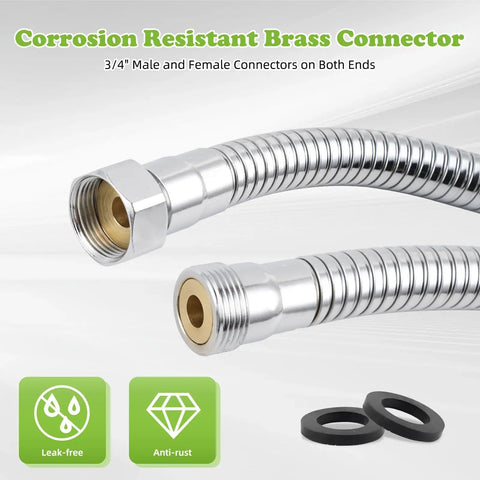Swivel Garden Hose Adapter Protector With All Metal Construction And Three Quarter Inch Connection Extends Your Hose For Flexible Angles Prevents Kinks And Leaks For No Fuss Watering Reach And Durable Hose Extension. 3/4in brass swivel hose adapter