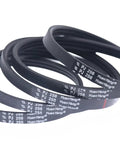 Elastic V Ribbed Drive Belt for Conveyor Roller Replacement 2PJ376 3PJ376 4PJ376 Multi Groove Power Transmission Belt No Slip and Steady Running for Everyday Use, black rubber PJ belt