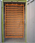 Beefy Heavy Duty Polyester Lifting Net For Cargo, Garden And Industrial Tasks secured inside a container doorway