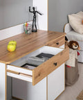 Rock Solid Beech Wood Drawer Slides Center Mount Cabinet Hardware Includes Six Piece Set showcasing drawers and smooth glides.