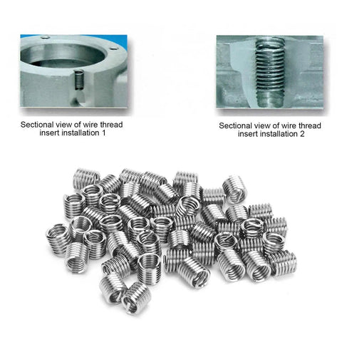 Fifty Pack Badass 304 Stainless Steel Wire Thread Inserts And Helical Coils For Mechanical Damage Repair Zero Hassle Fixes That Keep Your Rig Running With Solid Knuckle Ready Power