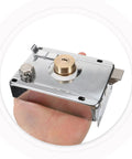 Premium Interior Door Deadbolt Lock Set in Stainless Steel Finish Heavy Duty Bedroom Door Security Kit shown in hand.