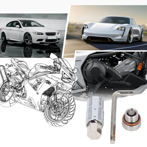 Heavy Duty Oil Pan Drain Plug M16x1.5 For Your Car Engine With Thread Repair Kit And Extension Bit To Stop Leaks And Fix Stripped Threads Like A Boss, 304 steel kit