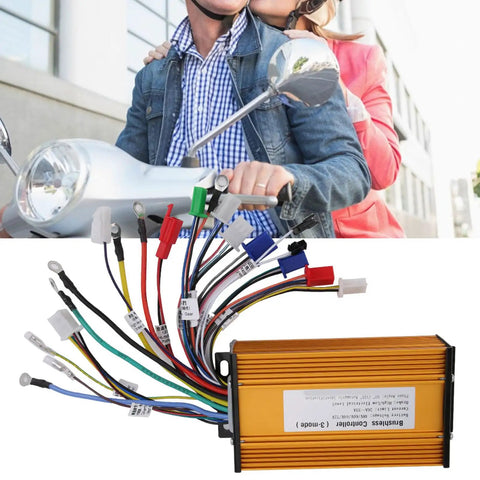Heavy Duty Brushless Speed Controller For Electric Scooters, featuring wires for easy connections and smooth throttle response.