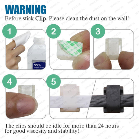 Instruction on using clips with Cat6 Ethernet Cable 15ft White With 5 Cable Clips Flat Gigabit Network LAN Cable Snagless RJ45