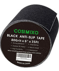 Heavy Duty Anti Slip Tape 6 Inch By 35 Feet With 80 Grit Friction Grip For Indoor Outdoor Stairs Non Skid Traction Black Skateboard Grip