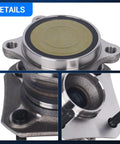 Details of rear wheel bearing and hub assembly for 2007 2012 Nissan Sentra L4 2.0L non ABS 4 lug, replacement with hub bearing