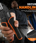 Built Tough Ratcheting Crimp Tool For AWG 22 To 6 Non Insulated Butt Ring Fork Spade Terminals featuring ergonomic dual-material handles.
