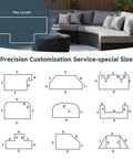 Custom Bench Cushion For Indoor And Outdoor Benches And Window Seats With Premium 75D High Resilience Foam diagrams