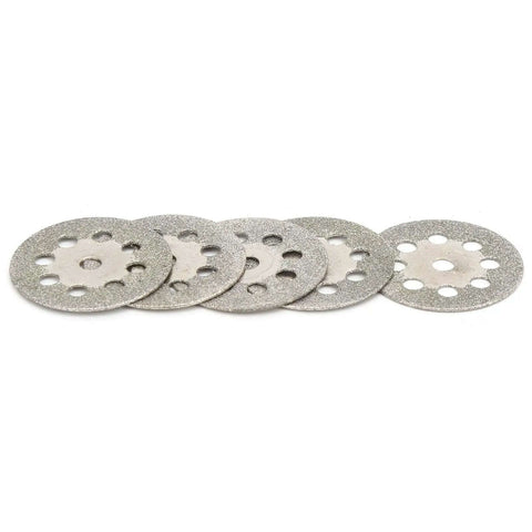 65 Piece Cutting Wheel Set For Glass Tile Metal With HSS Resin Cutters showing 8 hole multi tool discs on white background