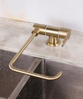 YHdtUO Filter Brushed Gold Drinking Faucet Only Cold Water Stainless Steel Kitchen Faucets-A, angled view showing 360-degree rotation.