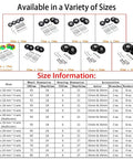 Image displaying Heavy Duty 50Mm Luggage Replacement Wheels Featuring 18Mm Wide Rim Rock Solid Ball Bearings and various sizes.