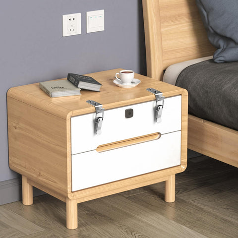 Beefy Stainless Steel Tool Box Hood Locks Latches 90 Degree Spring Loaded Toggle Lock Kit 2 Pack on a wooden cabinet