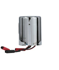 PTR6200-L-1.28 Sensor Cap for EcoVantage ZTR Battery-Powered 1.28 GPF Flush Valve in chrome, showing wires