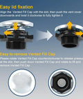 Vent Cap For Diesel Transfer Tanks With Threaded Neck And 2 Inch Base Built Tough Vented Gas Cap For Diesel Storage