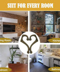 Built Dang Tough Rustic Cast Iron Wall Hooks Heavy Duty Farmhouse Coat Hangers Durable Vintage Hanging Hardware Set Of Five For Entryways And Closets With Upgraded Style shown in living room, kitchen, bedroom, and bathroom settings.