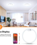 Installed Two Pack Motion Sensor LED Ceiling Light 7 Inch 15W Flush Mount With Selectable Color Temps in a living room