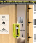 Door Hinge Jig and Mortiser Kit, Easy Install Router Template With Green Clamping Jig, Accurate Positioning for Standard Door Hinges