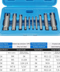 Heavy Duty 20 Piece Tap Extractor Set With 3 4 Flute Design For Removing Broken Taps And Stripped Screws Industrial Grade Steel Screw Remover Kit For Machinists And Mechanics in blue case