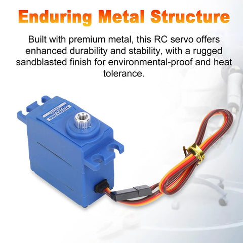 Heavy Duty Digital RC Servo 26 Grams with full metal gears and sandblasted housing suitable for high voltage cars.