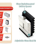 Heavy Duty Aluminum Glass Railing Spigot Kit Tough As Nails Deck And Balcony Support Clamps floor mount adjustable steel fixer accessory