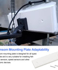 Boat Transducer Mounting Plate for Fish Finder and Sonar, Transom Saver and Stern Saver Mount, Marine Transducer Bracket, White, Dock Ready Install, Fits All Boat Types, Durable High Impact Plate, 12 by 3.5 by 0.75 Inches installed on a boat transom