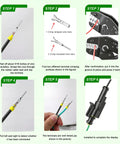 Ultimate 1500 Piece Waterproof Automotive Electrical Connector Kit With 87 Sets Of Weather Pack Terminals Plus Ratcheting Crimper Pliers And Storage Case For Your Hot Rod Or Daily Driver Needs. Crimping steps for waterproof wire terminals