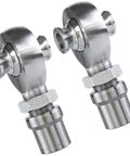 Badass 1.25 Inch Chromoly Rod End Heim Joint Kit with Heat Treated Bearings, showing dual direction threads and chrome finish.