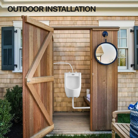 Plastic Urinal For Mens Waterless Urinal Easy Install Indoor Outdoor Use No Fuss No Splash Urine Diverter Large Capacity Durable Urinal For Bathrooms And Outdoor Toilets Perfect For Home Or Job Site