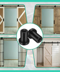 10 Piece Barn Door Spacers Kit For Sliding Track Hardware With One And Five Sixteenths Inch Spacers in various door installations.