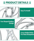 Close-up of 160Mm Flange Disc Brake Rotor For Road, Mountain, MTB And BMX Bikes highlighting hollow design and bolt holes