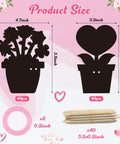 Flower Scratch Card Craft Kit For Kids Featuring 60 Cards In Two Styles with hearts and flowers, 20 wooden styluses, pink ribbon