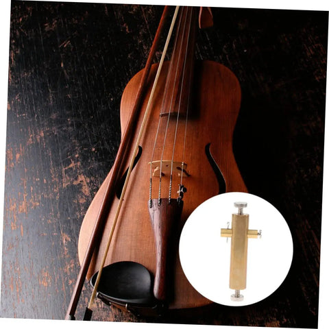Pro Grade Violin Luthier Inlay Tool Curved Saddle Knife Accessory For Precise Grooving And Engraving next to a violin
