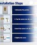 Installation steps for Heavy Duty Drywall Anchors Kit With Drill Bit Six Size Screw Assortment