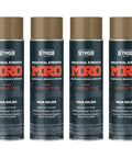 High Solids Industrial Spray Paint Beige For Maintenance And Repair Work Thick Even Coat Oil Gas Heat Abrasion Resistant 16 Ounce Can Pack Of 4