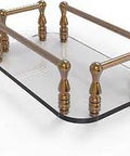 Vanity Top Glass Guest Towel Tray in Brushed Bronze, Sleek Brass Finish, Solid Brass Construction, space saving design