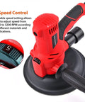 Electric Drywall Sander With Vacuum For Dustless Sanding, 710W Portable Handheld Wall And Ceiling Sander with speed dial