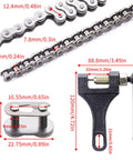 420 Rear Drive Chain 90 Link With Chain Breaker Tool dimensions and components for Mini Bikes CT200U BT200X