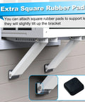 Drill Free Window Air Conditioner Bracket Heavy Duty Universal Fit No Drilling Required Easy Install Supports Up To 200 Pounds Fits 5000 To 24000 BTU Window Units shown with extra rubber pad attachment option