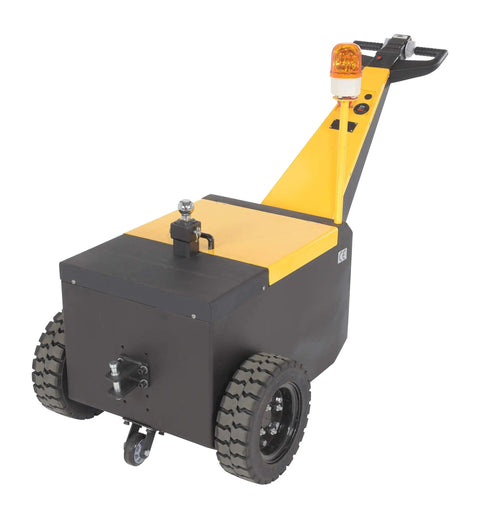 Rock Heavy Duty Electric Powered Tugger 7k Super Tough Motor with yellow and black design for moving trailers and carts smoothly.